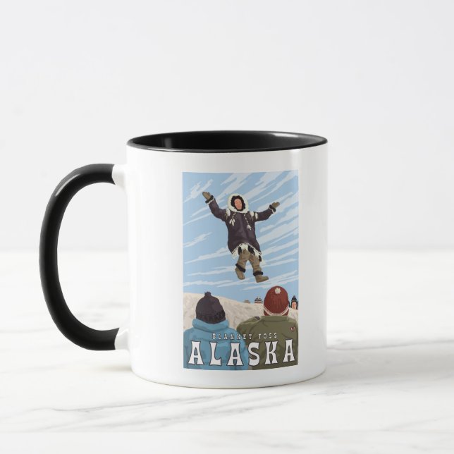 Taza Viajes de época de Barrow, Alaska Blanket Toss (Izquierda)