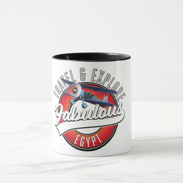 Taza Viajes para explorar el fabuloso logo de Egipto. (Centro)