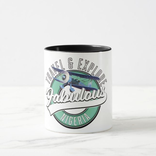 Taza Viajes para explorar el fabuloso logo de Egipto. T (Centro)