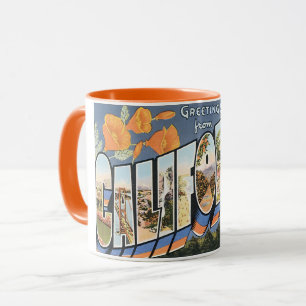 Taza Viajes vintage, saludos de lapidarios de Californi