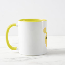 Taza Vibes patéticas, la camiseta de un perro amarillo