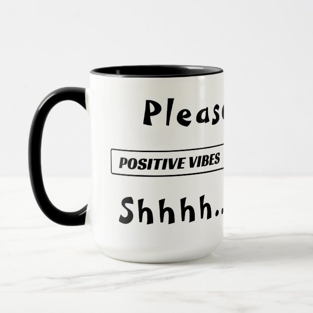 Taza " Vibes positivas" Barra de carga " Mug (Izquierda)