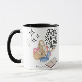 Taza Vibra de chica de guitarra
