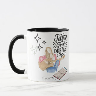 Taza Vibra de chica de guitarra