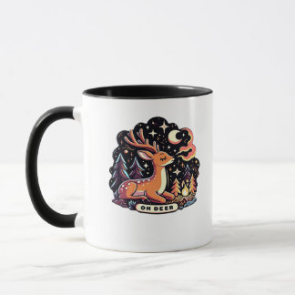 Taza Vibra Gráfica Contemporánea de Ciervo