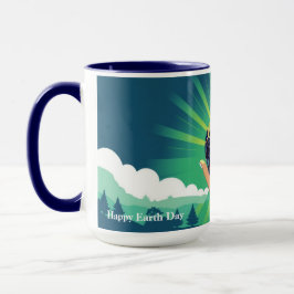 Taza Vibraciones del Día de la Tierra Blue Power