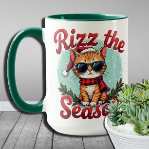 Taza Vibraciones Navideñas GenZ Rizz la Temporada Diver
