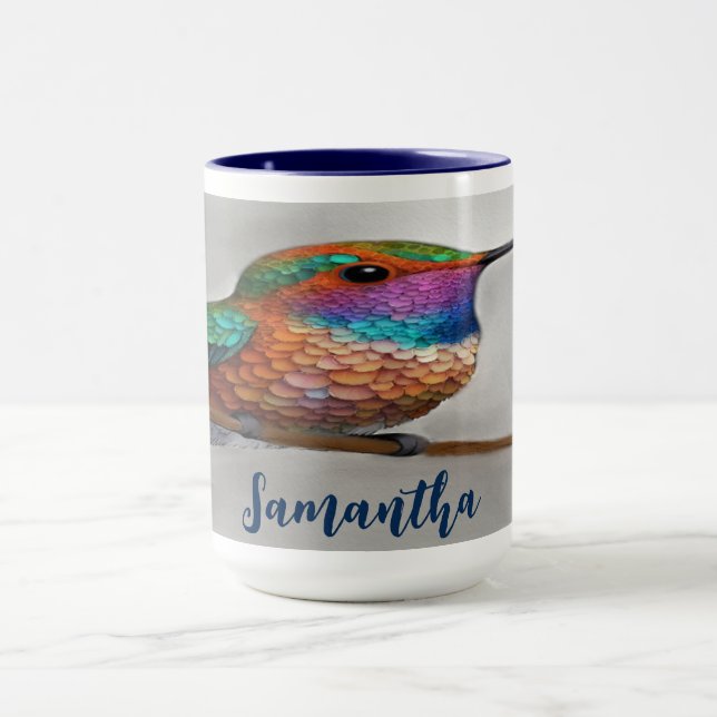 Taza Vibrant Allen’s Hummingbird Painting (Centro)