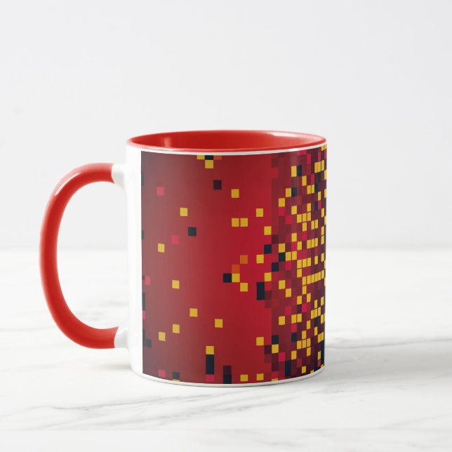 Taza Vibrante arte de explosión de píxeles (Izquierda)