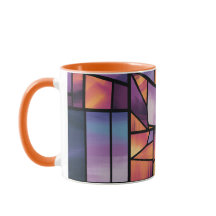 Vibrante arte de vidrio con manchas geométricas