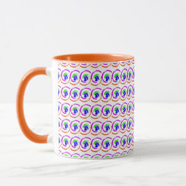 Taza Vibrante Colorido Moderno Resumen Patrón De Arte S