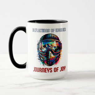 Taza Vibrante Reflexión de aventura de montaña