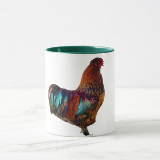 Taza Vibrante Rooster Mug - Colorida granja Arte fresco