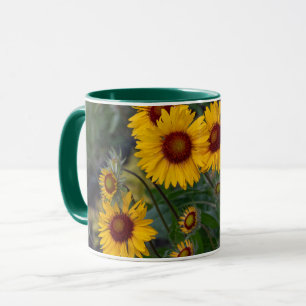 Taza Vibrante Sunshine: Fotografía de Naranjas Sunflowe