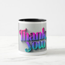 Taza Vibrantes gracias en 3D