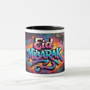 Taza Vibrantes hombres de arte del graffiti de Eid Muba
