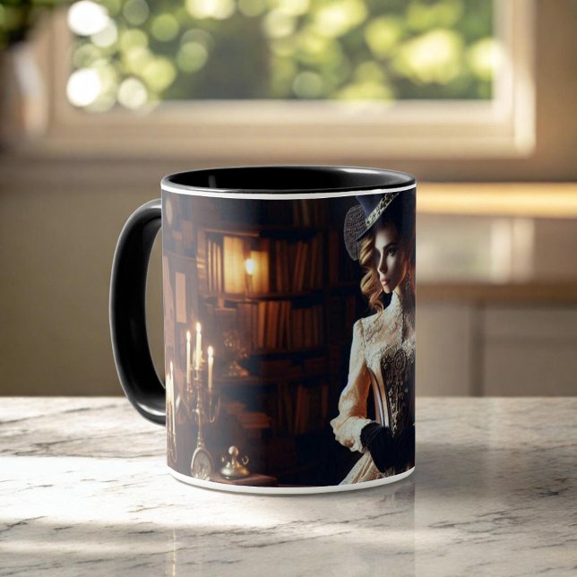 Taza Victorian Vintage Mysterious Elegant Woman  (Subido por el creador)