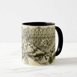 Taza Victoriano del antiguo tassel lace tribal look