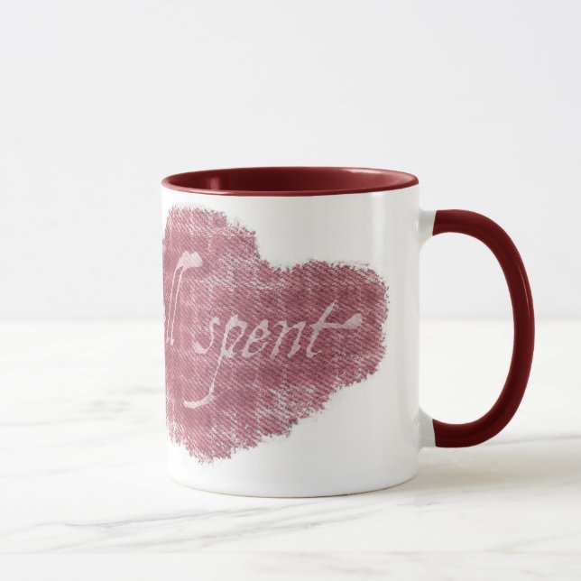 Taza Vida bien gastada maroon mug (Derecha)