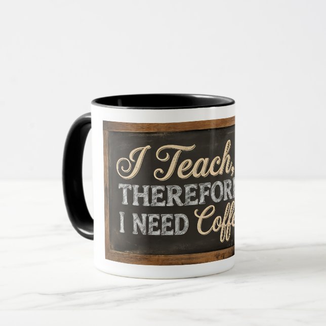 Taza Vida de maestro pizarra café (Anverso izquierdo)