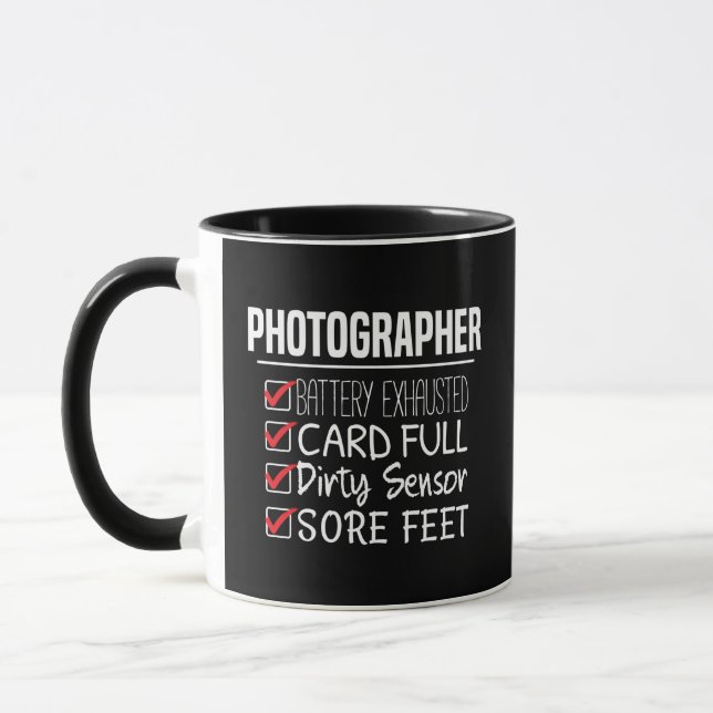 Taza Vida del fotógrafo - Graciosa lista de verificació (Izquierda)
