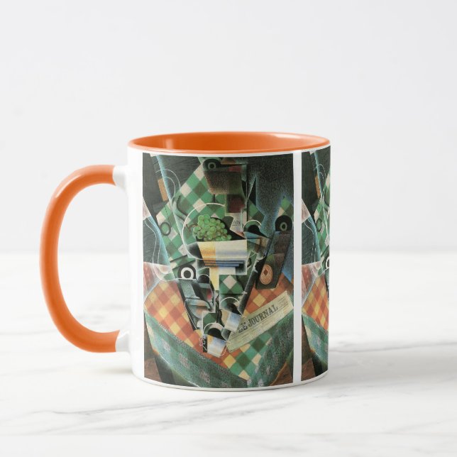 Taza Vida fija con manteles controlados por Juan Gris (Izquierda)