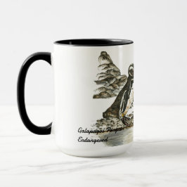 Taza Vida marina Galápagos Pingüinos Colores de agua