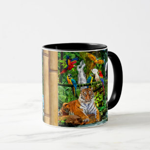 TAZA VIDA SILVESTRE DE LA SELVA TROPICAL