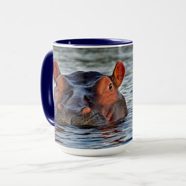 Taza Vida silvestre Hippo Water Photo (Anverso izquierdo)