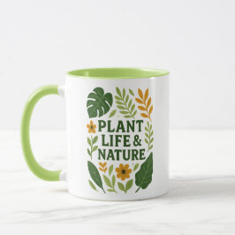 Taza Vida vegetal y naturaleza - Diseño botánico