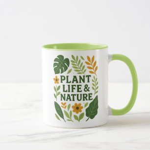 Taza Vida vegetal y naturaleza - Diseño botánico