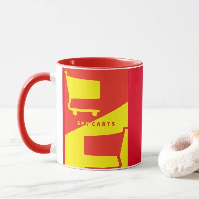 Taza Video estadounidense #8: "Carros de espionaje" #2  (Con donut)