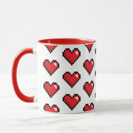 Taza Videojuego Red Pixel Heart