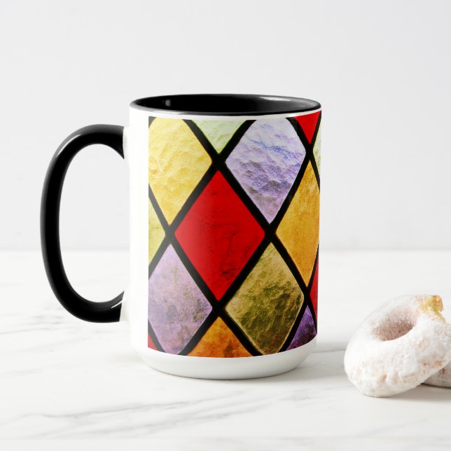 Taza Vidrio manchado (Con donut)