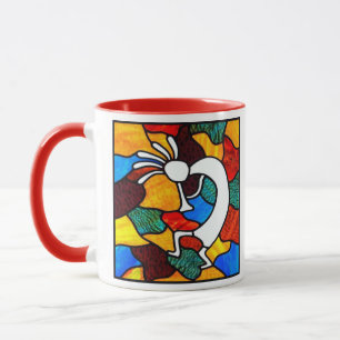 Taza Vidrio manchado Kokopelli