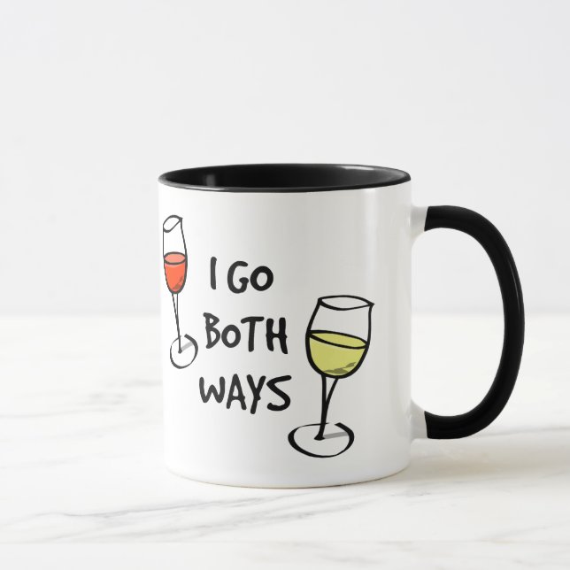 Taza Vidrio personalizado De Las Dos Maneras Divertidas (Derecha)