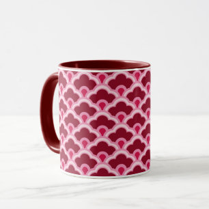 Taza Vieiras chinas, vino de Borgoña y rosa