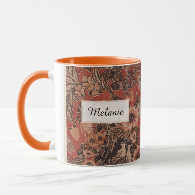 Taza Vieja época victoriana personalizada botánica (Izquierda)