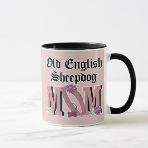 Taza Vieja MAMÁ inglesa del perro pastor