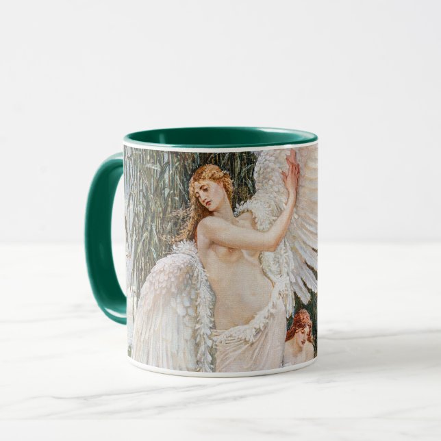 Taza Viejas damas de cisnes de estilo Art Nouveau de W. (Anverso izquierdo)