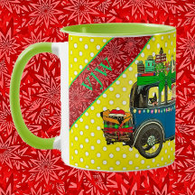 Viejo de Santa Conducción con Gatos Felices Fiesta