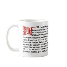 Taza "viejo inglés" Beowulf del friki del Lit de
