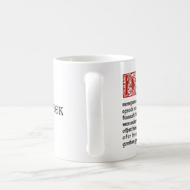 Taza "viejo inglés" Beowulf del friki del Lit de (Mango)