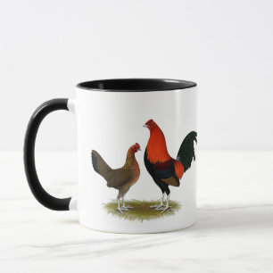 Taza Viejo juego inglés Bantams: BB Red Pair