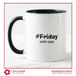 Taza Viernes Divertido Hora Feliz Tipografía