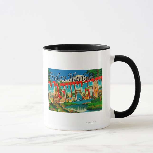 Taza Viernes Harbour, Washington - Carta grande (Derecha)
