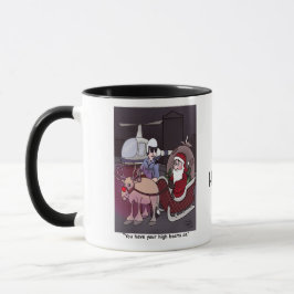 Taza Vigas altas Santa Mug con texto