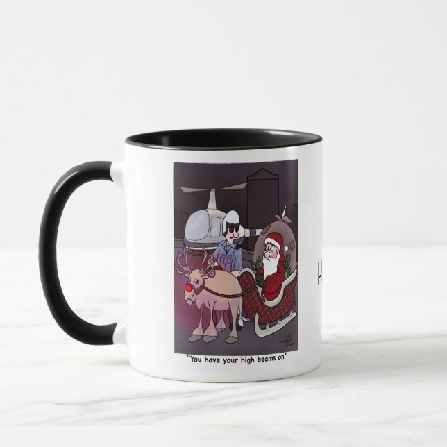 Taza Vigas altas Santa Mug con texto (Izquierda)