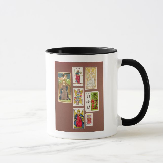 Taza VIII justicia, siete cartas de tarot (Derecha)