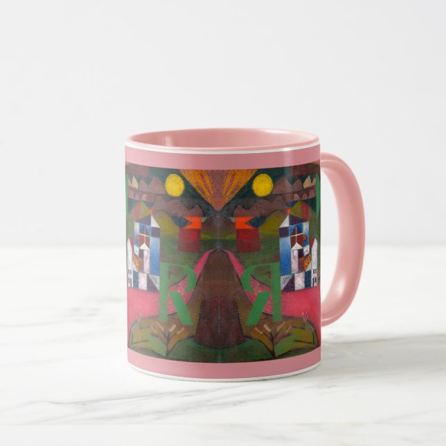 Taza Villa R (1919) pintura de Paul Klee (Anverso derecho)
